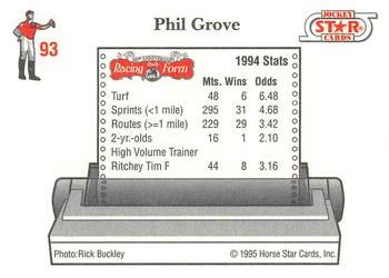 1995 Jockey Star #93 Phil Grove Back